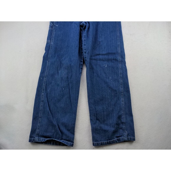 Womens Key Carpenter Denim Bib Overalls Size 14 Pockets - Picture 4 of 10